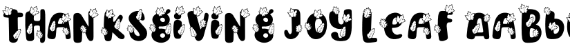Thanksgiving Joy Leaf font