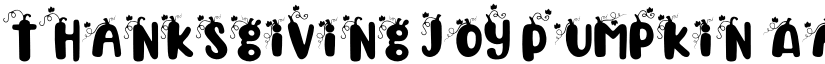 Thanksgiving Joy Pumpkin font