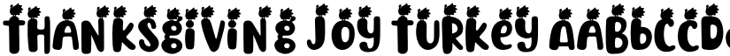 Thanksgiving Joy Turkey font