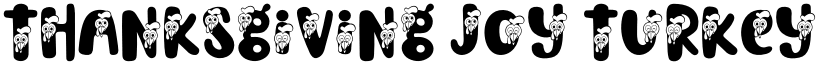 Thanksgiving Joy Turkey Head font