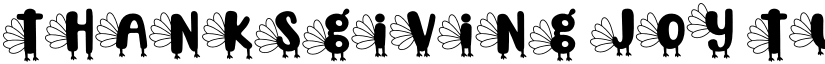 Thanksgiving Joy Turkey Tail font