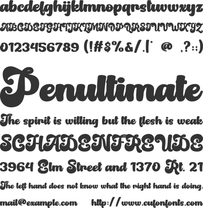 This Vintage One font preview