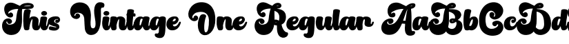 This Vintage One Regular font