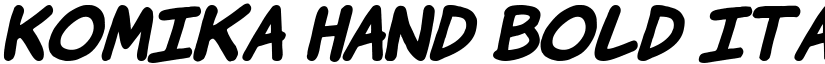 Komika Hand Bold Italic font