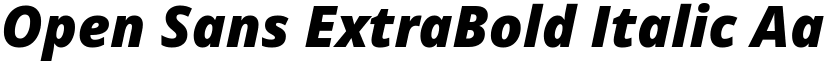 Open Sans ExtraBold Italic font