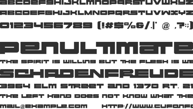 Super Ultra Supra font preview