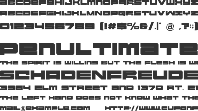 Super Ultra Supra font preview