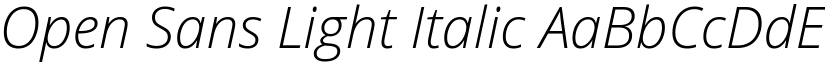 Open Sans Light Italic font