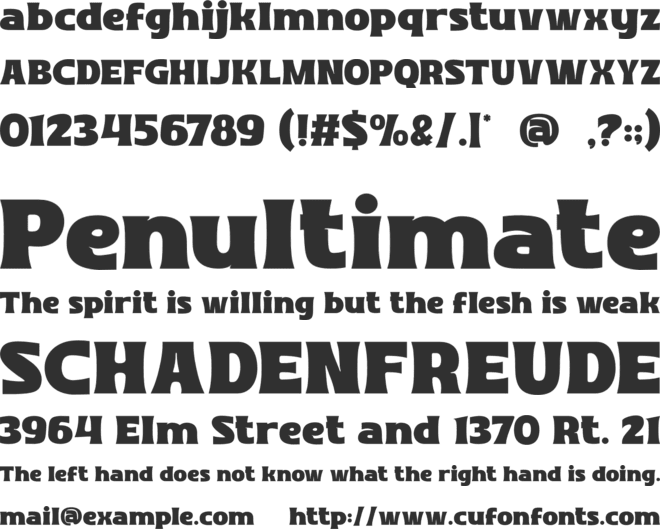 Stepon font preview