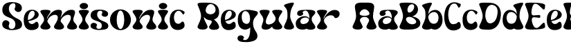 Semisonic Regular font