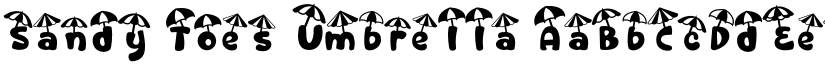 Sandy Toes Umbrella font