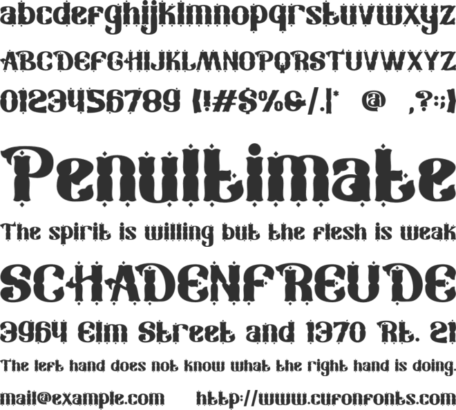 Rough House font preview