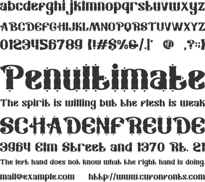 Rough House font preview