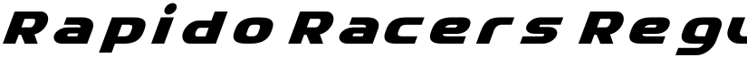 Rapido Racers Regular font