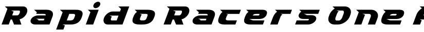 Rapido Racers One font