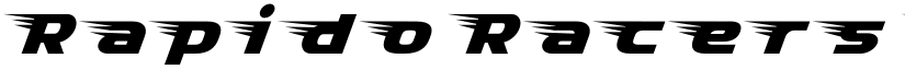 Rapido Racers Seven font