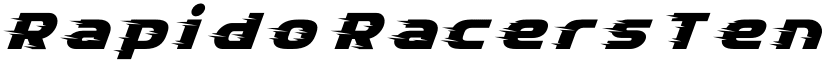 Rapido Racers Ten font