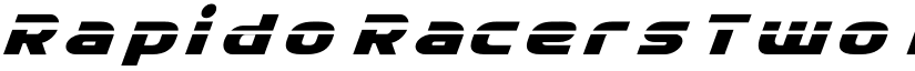 Rapido Racers Two font