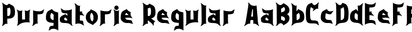 Purgatorie Regular font