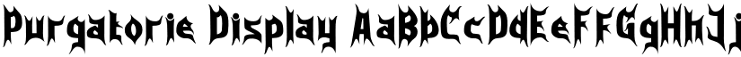 Purgatorie Display font