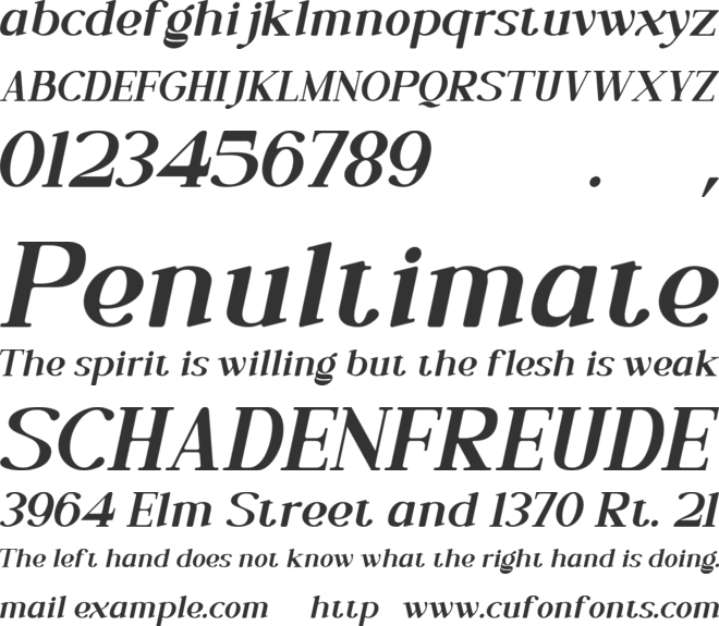 Cameuron font preview