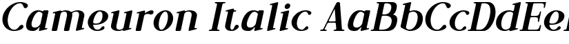 Cameuron Italic font