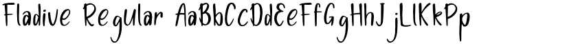 Fladive Regular font