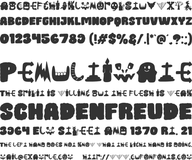 Spooky Market font preview