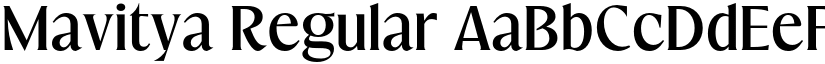Mavitya Regular font