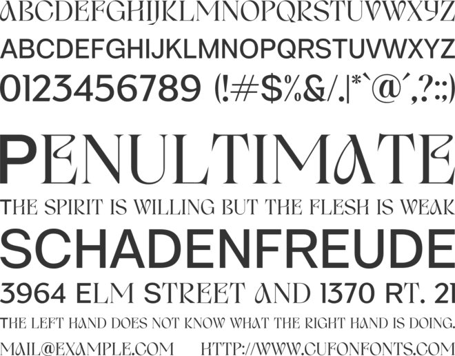 Dexurita font preview