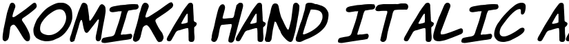 Komika Hand Italic font