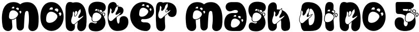 Monster Mash Dino 5 font