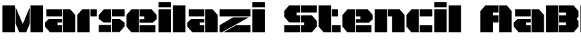 Marseilazi Stencil font