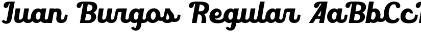 Juan Burgos Regular font