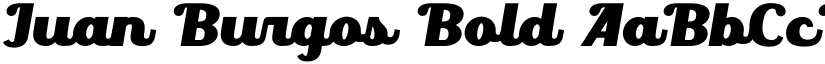 Juan Burgos Bold font