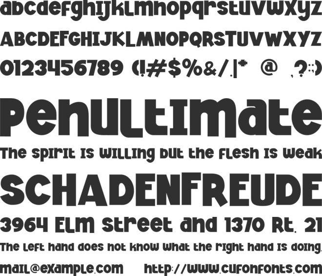 Jester Jumble font preview