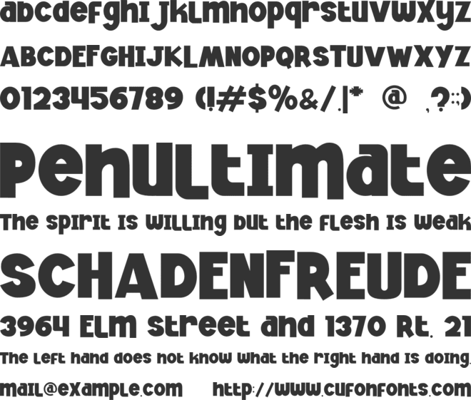 Jester Jumble font preview