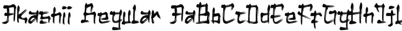 Akashii Regular font