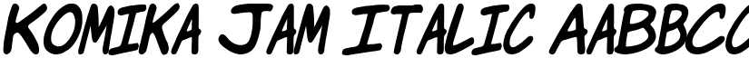 Komika Jam Italic font