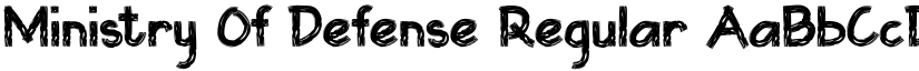 Ministry Of Defense Regular font