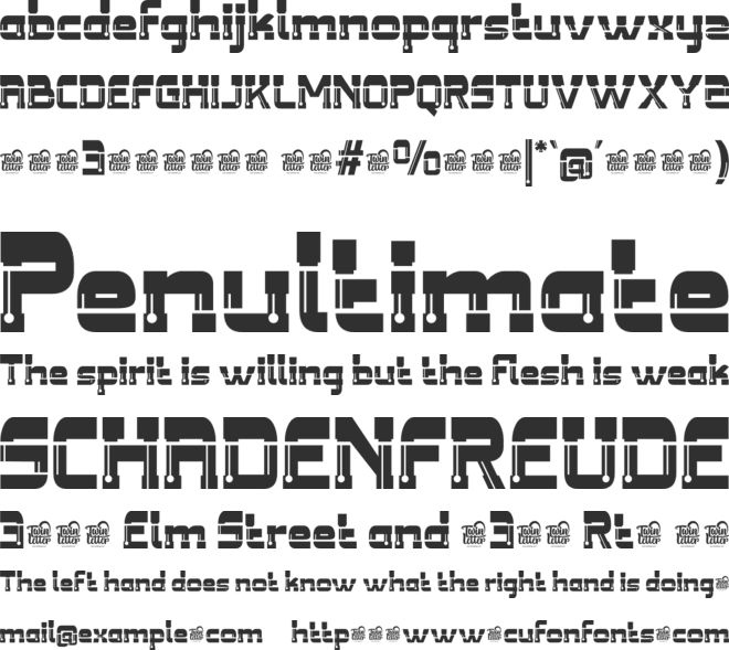 TANIRE Trial font preview