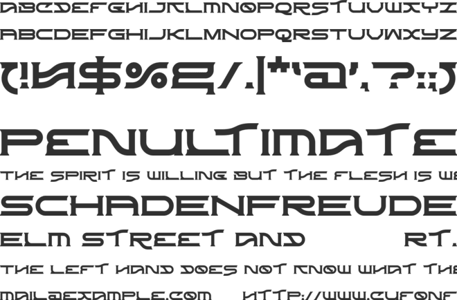 Neobique font preview