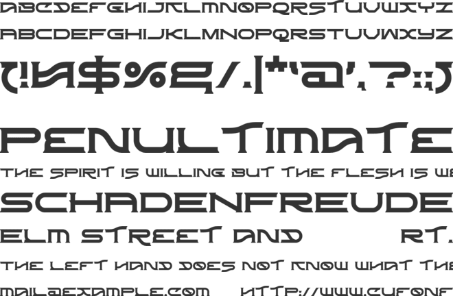 Neobique font preview