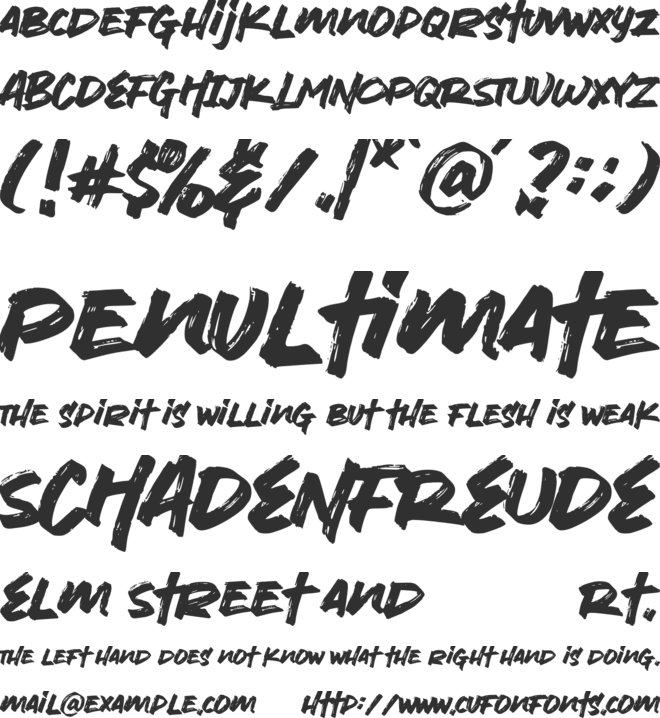 Mouth Beast font preview