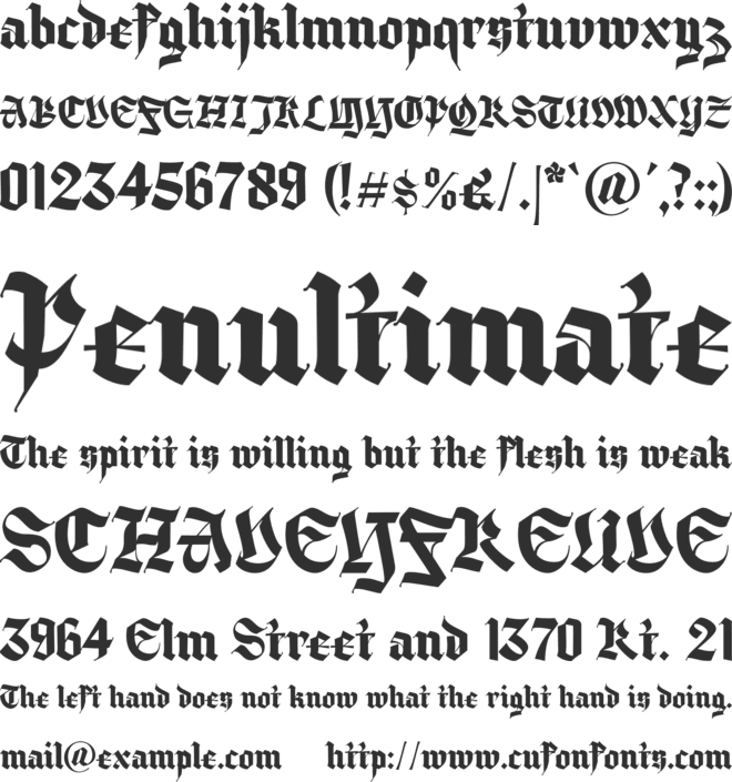 Dx Gotha Free Personal Use font preview