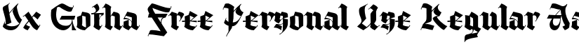 Dx Gotha Free Personal Use Regular font