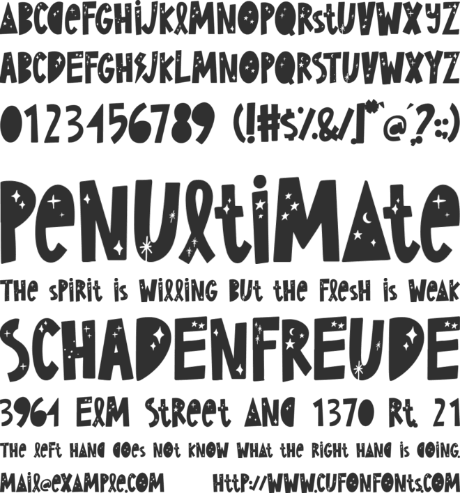 Playful Time Star font preview
