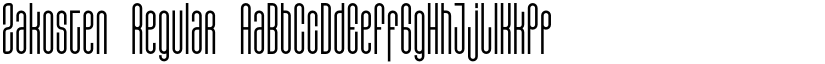 Zakosten Regular font