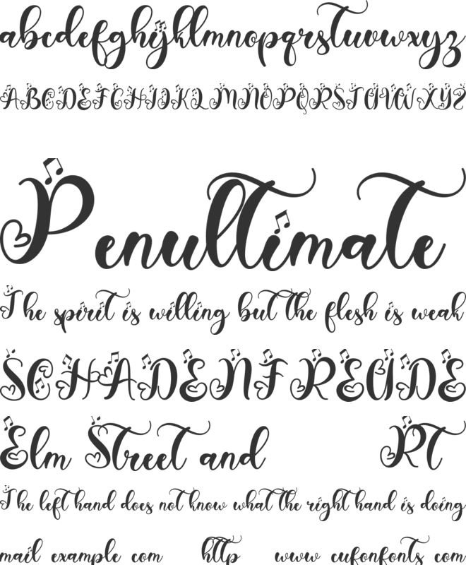 Charlotte Melody font preview