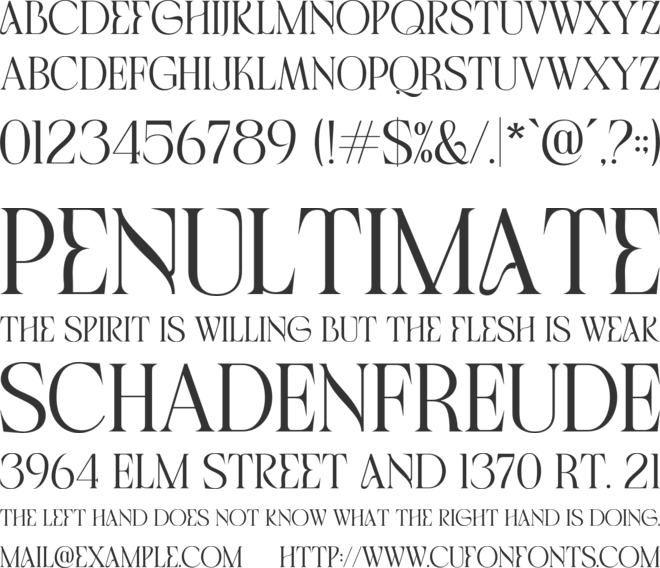 Chemre font preview
